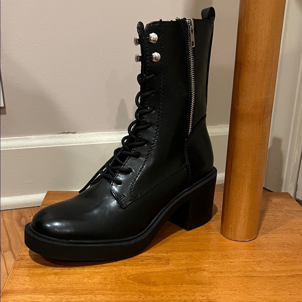 Stylish Black Lace-Up Ankle Boot (left shoe only)
